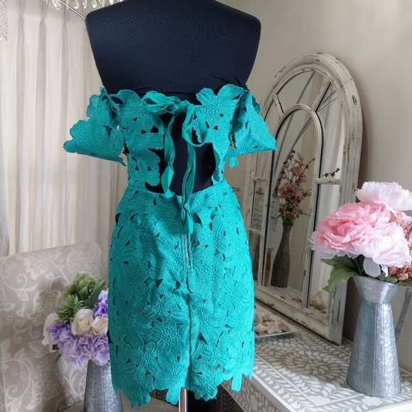 🍒NEW🍒 FREE PEOPLE FLORAL CROCHET LACE DRE - Picture 6 of 6